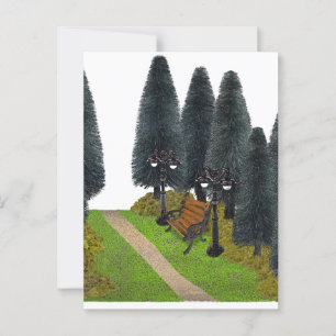 Carte Postale Chemin forestier à travers le parc