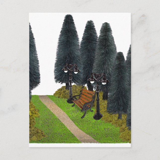Carte Postale Chemin forestier à travers le parc (Devant)