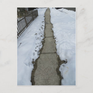 Carte Postale Chemin neigeux