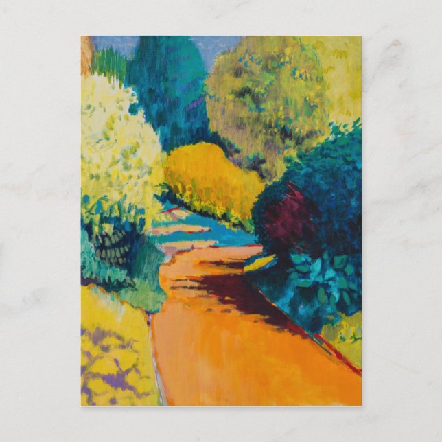 Carte Postale Chemin orange (Devant)
