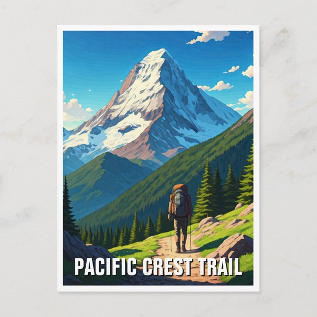 Carte Postale Chemin Pacific Crest (Devant)