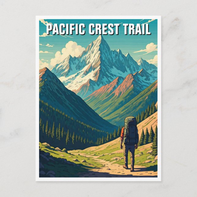 Carte Postale Chemin Pacific Crest (Devant)