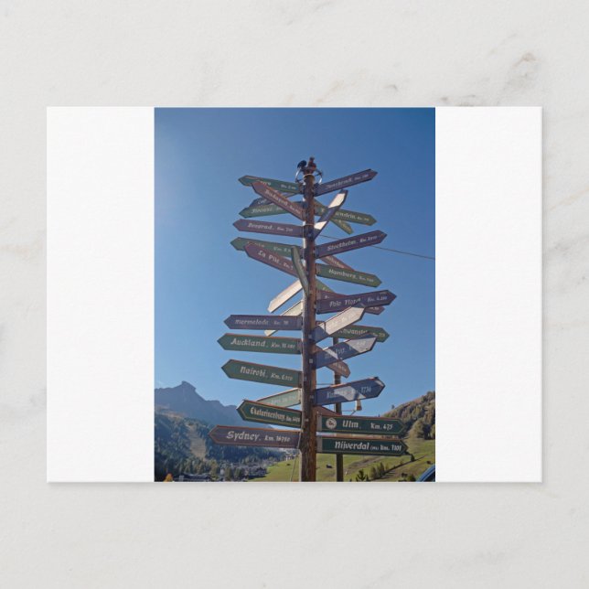 Carte Postale chemin partout (Devant)