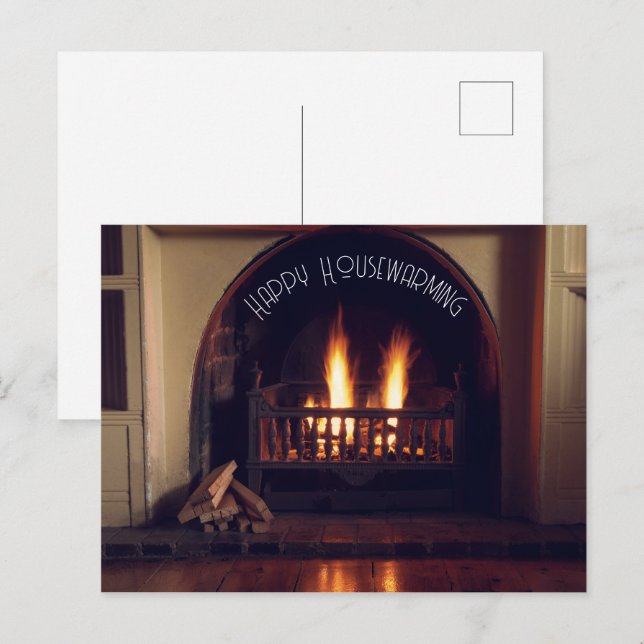 Carte Postale Cheminée à la maison (Devant / Derrière)