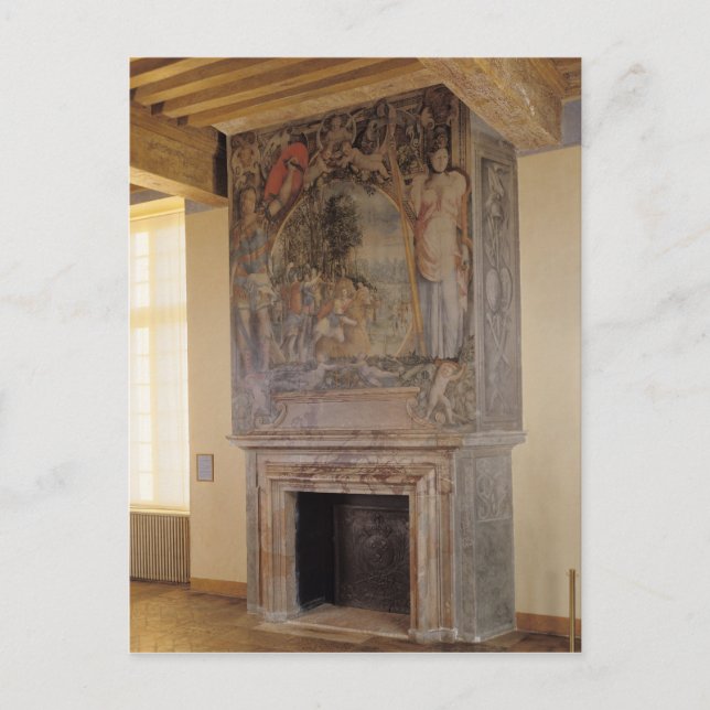 Carte Postale Cheminée dans la Chambre du Roi (Devant)