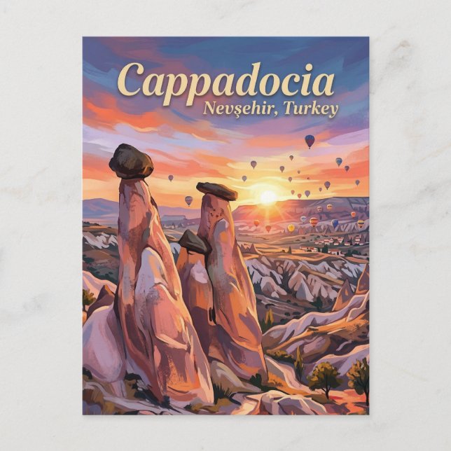 Carte Postale Cheminées de fées, Göreme, Cappadoce (Devant)