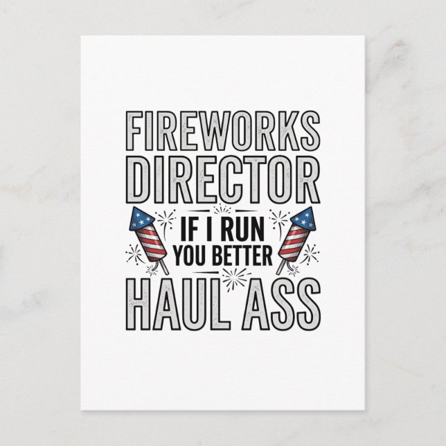 Carte Postale Chemineur de Feu d'Artifice Citation Patriotique D (Devant)