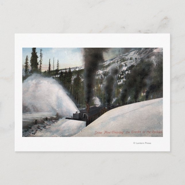 Carte Postale Chemins de défrichement des chemins de fer à fente (Devant)