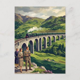 Carte Postale Chemins de fer de voyage vintage des Highlands éco