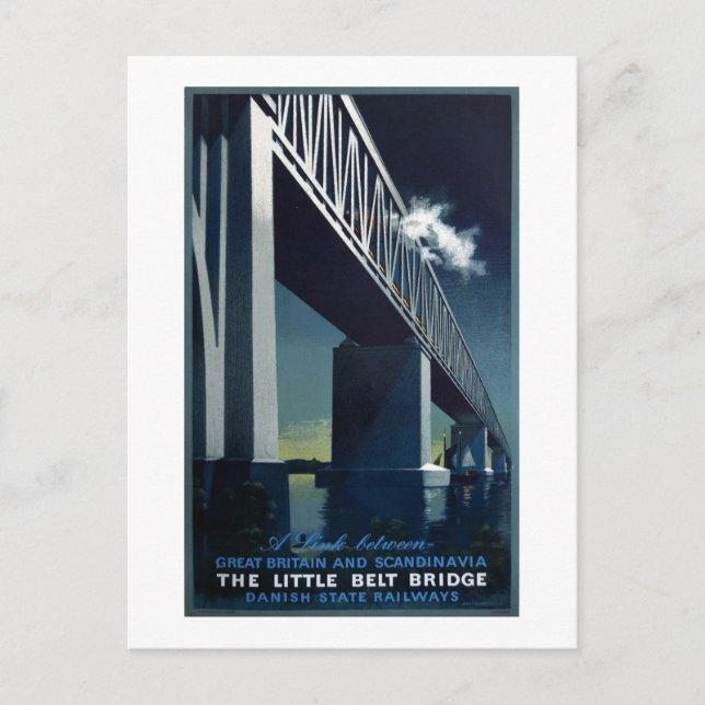 Carte Postale Chemins de fer nationaux danois Aage Rasmussen vin (Devant)