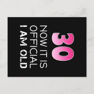 Carte Postale Chemise 30e anniversaire Femmes Femmes drôle. Main