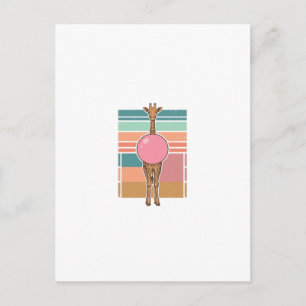 Carte Postale Chemise à motif de girafe vintage avec gravure de 