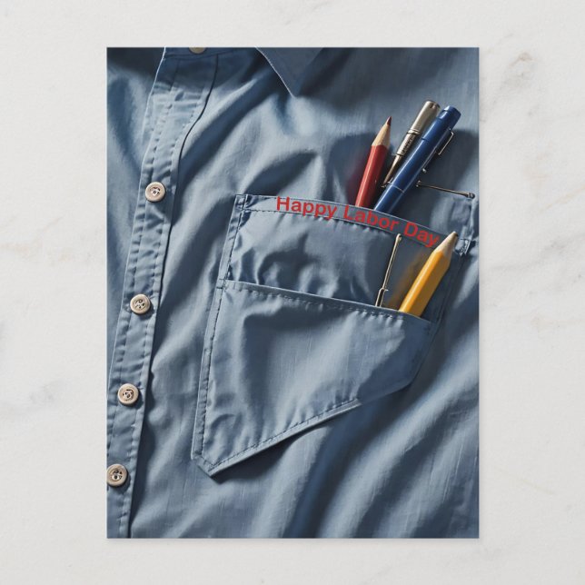 Carte Postale Chemise bleue (Devant)
