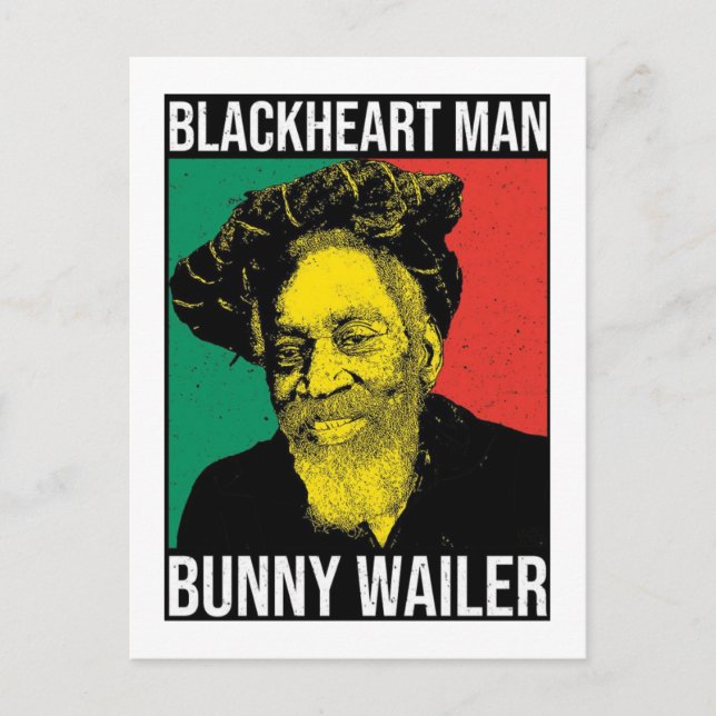 Carte Postale Chemise Bunny Wailer Reggae Rasta Jamaïque Roots  (Devant)