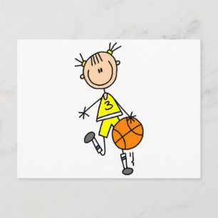 Carte Postale Chemise de basketball pour filles et cadeaux