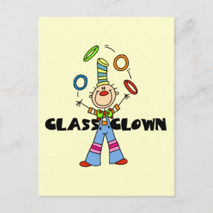 Carte Postale Chemise de clown de la classe et cadeaux