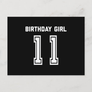 Carte Postale Chemise de fête d'anniversaire de 11 ans Cadeau Fi