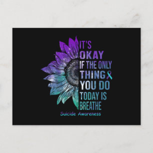 Carte Postale Chemise de sensibilisation au suicide Tournesol ca