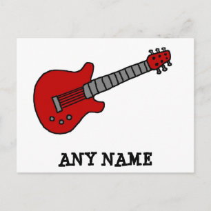 Carte Postale Chemise guitare customisée pour garçons ou filles
