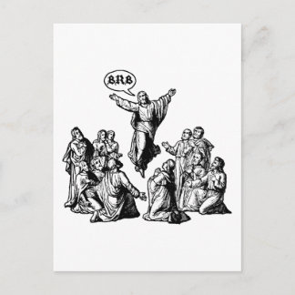 Carte Postale Chemise Jesus BRB lol