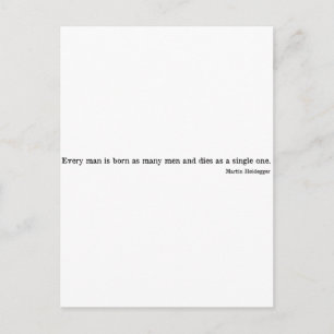 Carte Postale Chemise Martin Heidegger 1