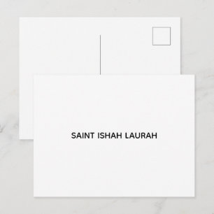Carte Postale Chemise #SAINTISHAHLAURAH