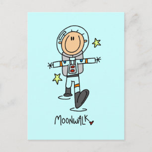 Carte Postale Chemises Astronaute Marche Lunaire et Cadeaux