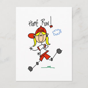Carte Postale Chemises de baseball à domicile pour filles et cad