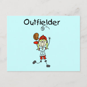 Carte Postale Chemises de baseball pour filles et cadeaux