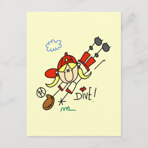 Carte Postale Chemises de baseball pour filles et cadeaux