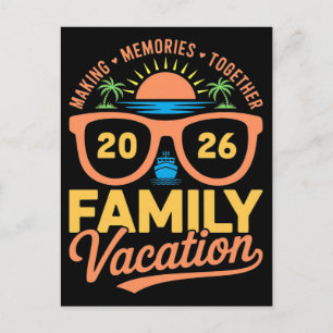 Carte Postale chemises de croisière de vacances en famille 2026