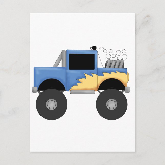 Carte Postale Chemises et cadeaux Blue Monster Truck (Devant)