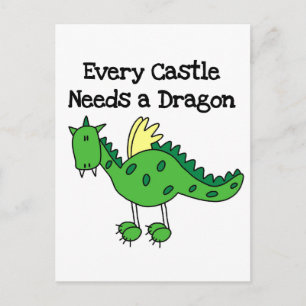 Carte Postale Chemises et cadeaux Castle Dragon