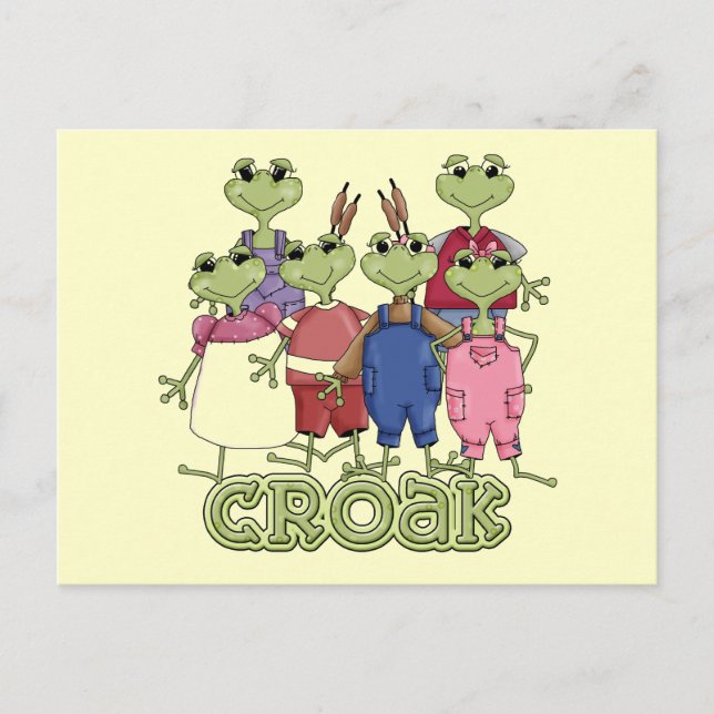 Carte Postale Chemises et cadeaux Croak de grenouille (Devant)