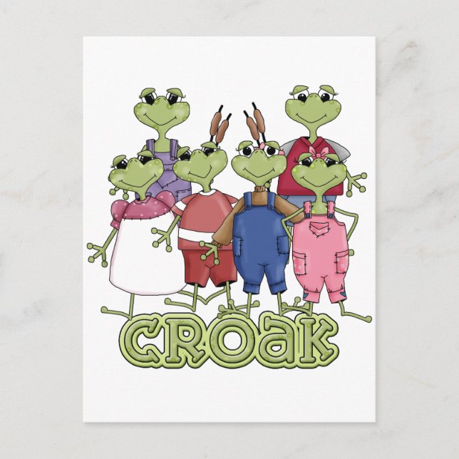 Carte Postale Chemises et cadeaux Croak de grenouille (Devant)