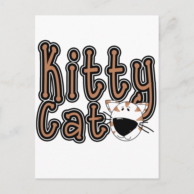 Carte Postale Chemises et cadeaux Cute Kitty Cat (Devant)