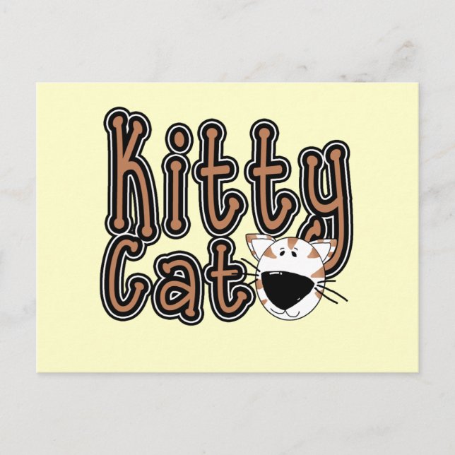 Carte Postale Chemises et cadeaux Cute Kitty Cat (Devant)