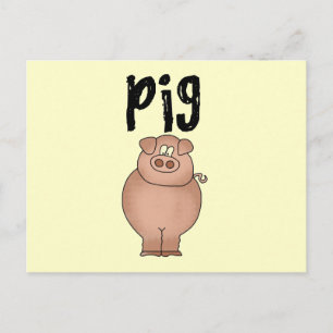 Carte Postale Chemises et cadeaux d'animaux de ferme de porc