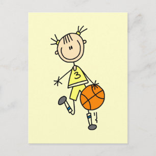 Carte Postale Chemises et cadeaux de basket-ball pour filles en 