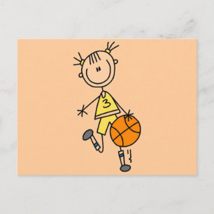 Carte Postale Chemises et cadeaux de basket-ball pour filles en 