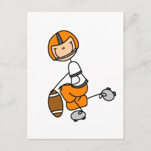 Carte Postale Chemises et Cadeaux de Football à Figurine Orange