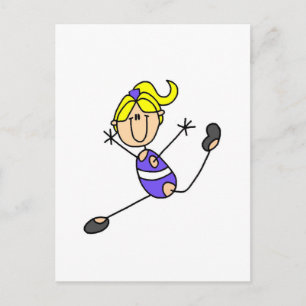 Carte Postale Chemises et Cadeaux de Gymnastique pour Fille Blon