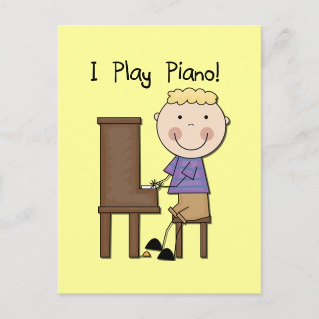 Carte Postale Chemises et cadeaux de Piano Player (Devant)