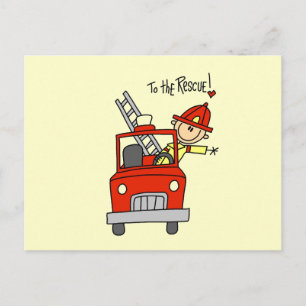 Carte Postale Chemises et Cadeaux de Pompiers à la Rescousse