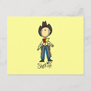 Carte Postale Chemises et Cadeaux de Shérif Cowboy