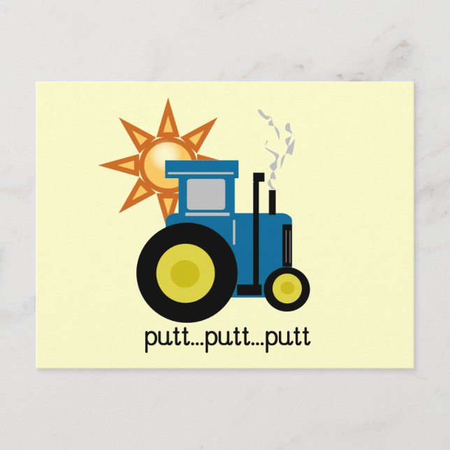 Carte Postale Chemises et cadeaux de Tracteur Blue Putt (Devant)