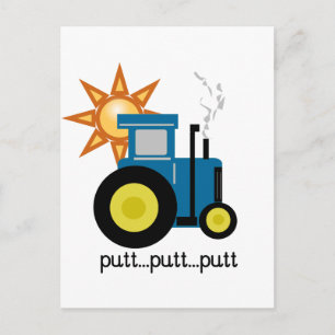 Carte Postale Chemises et cadeaux de Tracteur Blue Putt