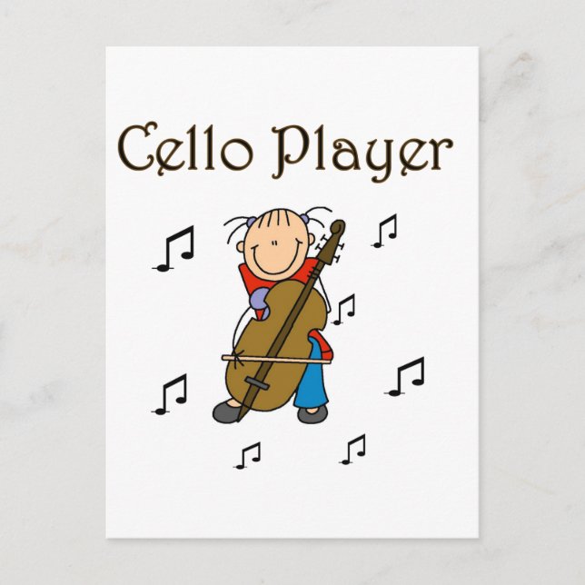 Carte Postale Chemises et cadeaux du Joueur Cello (Devant)