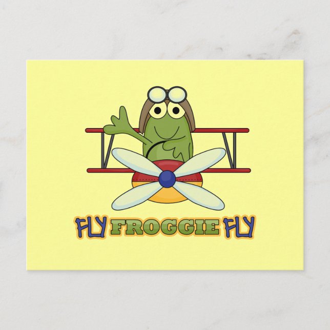 Carte Postale Chemises et cadeaux Fly Froggie Fly (Devant)