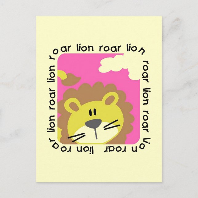 Carte Postale Chemises et cadeaux Lion Roar (Devant)